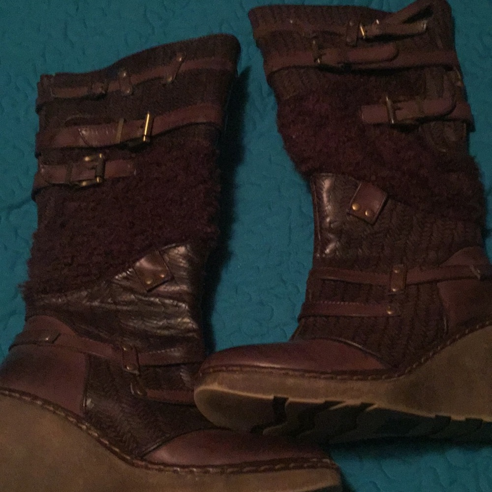 Super funky wedge boots